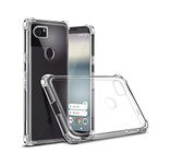 SmartPoint Bumper Transparent (Drop Protection) with Anti Dust Plugs Shockproof Slim Back Cover Case for Google Pixel 2 XL