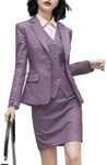 Women's Suit 3 Piece Striped Skirt 