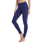 Occffy Workout Leggings for Women High Waisted Gym Leggings with Pockets Tummy Control Yoga Pants Women DS166 Deep Blue