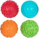 READY 2 LEARN Paint and Dough Texture Spheres - Set of 4 - Ages 2 + - Mix and Match Sensory Fidget Toys for Toddlers - DIY Textures and Patterns, red, Blue, Orange, Green