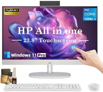 HP 23.8" FHD Touchscreen All in One Desktop Computer -10 core Intel i5 1334U (up to 4.6 GHz), FHD Anti-Glare IPS Display, Intel UHD Graphics, Win11 pro, Wi-Fi 6, 64GB RAM 2TB SSD, for Business