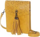 INICAT Small Crossbody Bags for Women Gifts for Teenage Girls Leather Cell Phone Purse(Yellow)