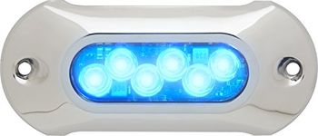 Attwood 65UW06B-7 Lightarmor Ultra-Bright 6-LED 1,350 Lumen Underwater Light, Sapphire Blue