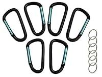 3" Aluminum Carabiner D Shape Buckle Pack Keychain Clip Spring Snap Key Chain Clip Hook Buckle