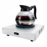 OwnLifeYF Commercial Coffee Warmer, 60W 176℉ Single Burner Decanter Warmer Plate, Stainless Steel Portable Warmer Single Burner, for Cafe, Break Room, Buffet and Commercial Use