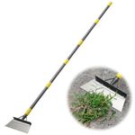 Garden Shovel, Multifunctional Flat Garden Cleaning Shovel 199 cm with Adjustable Length Ergonomic Handle, Gardening Scraper Shovel for Weeding, Scraping, Ice Remove