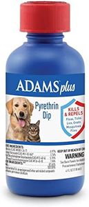 Adams Plus Pyrethrin Dip For Dogs and Cats | Kills and Repels Fleas, Ticks, Lice, Gnats, Mosquitoes and Flies | 4 Fl Oz