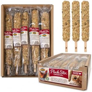 Flock Pro Flock Stix - High Protein Chicken Treats with Carrot Grits & Oyster Shells | Bird Treats for Laying Support, Strong Eggshells, Healthy Digestion & Plumage - 10 Pack