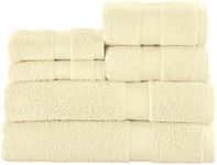 Collections Etc Zero Twist Luxury Bath Towel Set, Hotel Quality Style - Set of 6 - for Bathroom, Spa, Travel