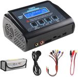 HTRC C150 LiPo Charger RC Charger Discharge with Balancer 150 W 10 A for LiPO Lilon Life LiHV NiMH NiCD PB Smart Battery, Built-in Power Supply and Fan