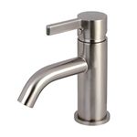 Kingston Brass LS8228CTL Continental Single Lever Handle Lavatory Faucet with Metal Push Button Drain, Satin Nickel