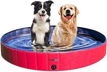 Frontpet XL Foldable Dog Pool - 60" Width Swimming Pools for Large Dogs, Kiddie Pool & Dog Bath Tub, Non-Slip Scratch Resistant Hard Plastic Shell Dog Pool, Portable Pet Pool for Dogs, Pets & Kids