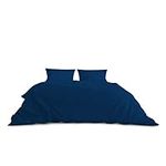 Rohi Easy Care plain Double Duvet Cover set – Soft & Breathable Royal Blue Bedding Set – Button Closure – Anti Allergy Quilt Cover with pillow case (Double, Royal Blue)