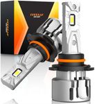 FREERAP 9006 LED Headlight Bulb, 30000LM 6000K Cool White HB4 Headlight Bulbs, High Low Beam LED Kit, Plug and Play Halogen Replacement, IP68 Waterproof, Pack of 2(9006/HB4)