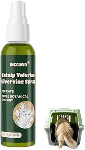 INCCIAVO Silvervine Spray for Cats with Catnip and Valerian, Helps Encourage Play, Scratching and Relaxation, Spray for Cat Toys, Scratchers, Beds and Carriers, 2 fl oz