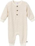 Modern Moments by Gerber Baby Girls' Long Sleeve Long Leg Slouch Romper, Ivory Ditsey Floral, 6-9 Months