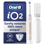 Oral-B iO2 Electric Toothbrush, 1 Gentle Care Toothbrush Head, 1 Travel Case, 1 Travel Refill Holder, Toothbrush for Adults (Calm Pink), Designed by Braun, 2 Pin UK Plug