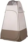 TRIPTIPS Pop Up Shower Tent with Floor Changing Tent with Mesh Window Camping Shower Tent 6.9 FT Privacy Tent for Portable Toilet Outdoor Portable Dressing Room, Removable Rain Cover/UPF 50+ (Khaki)