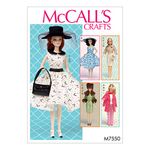 McCall's Patterns M7550OSZ Retro-Style Clothes and Accessories for Doll Sewing, One Size Only