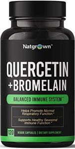 Quercetin with Bromelain Supplement Complex 1300mg Extra Strength - Helps Promote Cardiovascular Health, Immune Function, and Allergy Support - 120 Capsules