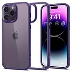 Spigen Ultra Hybrid Back Cover Case Compatible with iPhone 14 Pro (TPU + Poly Carbonate | Deep Purple)