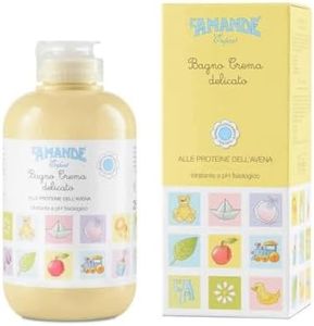 L'AMANDE - Bagnoschiuma Bambini in Crema con Olio di Mandorle Dolci e Mimosa, Docciaschiuma Gel Detergente e Idratante Corpo per Bagnetto Neonato, Bagno Schiuma Delicato e Naturale - Enfant, 250 ml