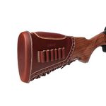 TOURBON Leather Recoil Pad Lace on Rifle Buttstock Ammo Holder Cheek Riser (Right)