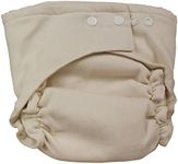 Osocozy Two Sized Fitted Cloth Diaper - Soft, Durable and Absorbent 100% Cotton Birdseye Weave Material. Easy to Use Snap Closures. Size 2 Fits 18-30 lb