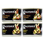 Oriental Bundle Consisting of Kingfisher Water Chestnuts 225g & Kingfisher Sliced Bamboo Shoot in Water 225g (4 Pack)