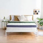 Olee Sleep Spring Mattress, Memory Foam, White, Blue, Queen