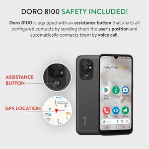 Doro 8100 Plus 4G Smartphone – Unlocked Android Mobile Phone