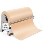 Bryco Goods 18” Paper Roll Dispenser and Cutter, Wall Mountable & Non-Slip Tabletop, Heavy-Duty Steel Frame – Kraft, Butcher, Freezer, Wrapping Paper Holder – for Home, Office, Craft Projects