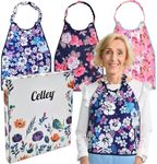 Celley Adult Bibs (3-Pack), Gift for Elderly, Reusable and Washable