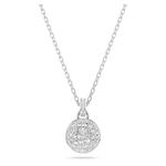 Swarovski Womens Crystal Meteora Pendant, White, Rhodium Plated