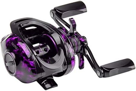 HAUT TON Baitcasting Fishing Reels,Snow Demon Beginner's Edition,Baitcaster Reel,17.64 Lbs Max Drag,7.2:1 Gear Ratio 4+1BB,Carbon Fiber Frame PU,Right