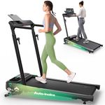 UREVO Smart Folding Treadmill with Auto Incline, 4-in-1 Walking Treadmill with Height-Adjustable Handrail & Multifunctional Desk, 3.0 HP Quiet Dual Brushless Motor, 12-Point Shock Absorption System