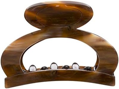 France Luxe Oval Cutout Claw Clip - Classic - Caramel Horn