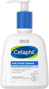 Cetaphil Daily Facial Cleanser 236 ml, For Normal to Oily Skin, Dermatologist Tested for Sensitive Skin, Fragrance Free, Oil Free, Non-irritating, Paraben Free, Soap Free, Formulated with Niacinamide