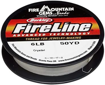 Berkley FireLine Braided Beading Thread 6-Pound Test Clear .006 Inch 0.15mm 50 Yards