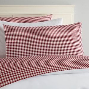 Gingham Cotton Sheet Set (Queen Red)