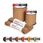 BROTREE Paracord 550 4mm 15M 100% Nylon Rope 7 Strands Type III Parachute Cord for Survival, Outdoor and DIY - 250kg Breaking Load (Coyote Brown)