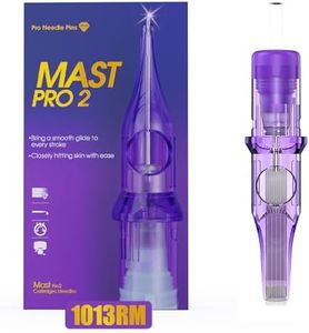 Mast Pro2 Tattoo Needles Cartridges, Pro Needles Pins for Super Aritsts, 20 Count, Disposable Round Magnum 1013RM