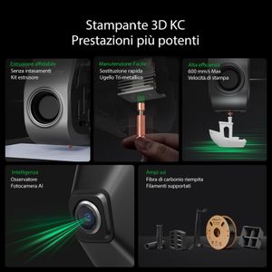 Creality K1C 3D Printer – 220x220x250mm High-Speed Desktop Printer