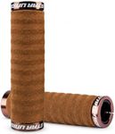 STAR UNION Double Lock-On Mountain Bike Grips, 22.2mm Suede-Like Bicycle Grips with Aluminum Clamp, Cushioned Anti-Slip Bicycle Grips for MTB Commuter E-Bike