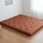 ZonLi Japanese Floor Futon Mattress Queen Size 60"x 80",100% Cotton Cover 4'' Thicken Tatami Mattress,Foldable Sleeping Pad,Portable Dormitory Tatami Mat,Roll Up Floor Lounger Bed for Adult