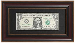 ELSKER&HOME Dollar Bill Frame with Black Matting, Easel Stand and Wall Hanger Included (1 Pack)