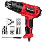 AVID POWER Heat Gun, 1800W Heat Gun for Crafts, Shrink Tubing and Vinyl Wrap, Hot Air Gun with 2-Temp Settings (716℉/1205℉) and 5 Pcs Nozzle Attachments