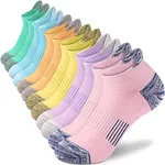 Amutost Ankle Socks Womens Athletic Running Comfort No Show Low Cut Cushioned 6 Pairs
