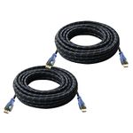 Aurum Ultra Series - High Speed HDMI Cable with Ethernet - Supports 3D and Audio Return Channel - Full HD 30 Feet - 2 Pack AD