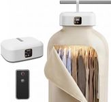 SereneLife Portable Clothes Dryer | Drying Bag for Clothes, Suits & Dresses | Adjustable Temperature & Remote Control 1-8 Hour Timer | Compact Dryer for Home, Apartment, Dorm & Travel | White